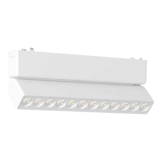 Магнитный трековый светильник Белый LED 1*12W 3000K 710Lm Ra>90 IP20 L230xW26xH82 48V